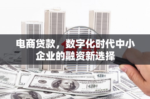 尖石电商贷款，数字化时代中小企业的融资新选择