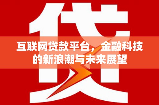 尖石互联网贷款平台，金融科技的新浪潮与未来展望