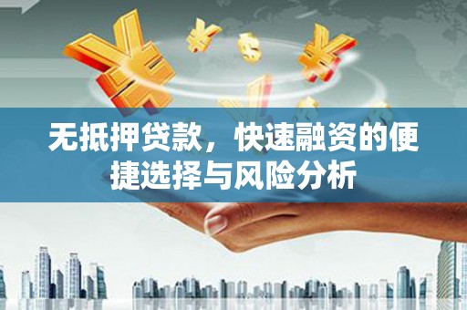 尖石无抵押贷款，快速融资的便捷选择与风险分析