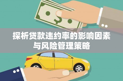 尖石探析贷款违约率的影响因素与风险管理策略