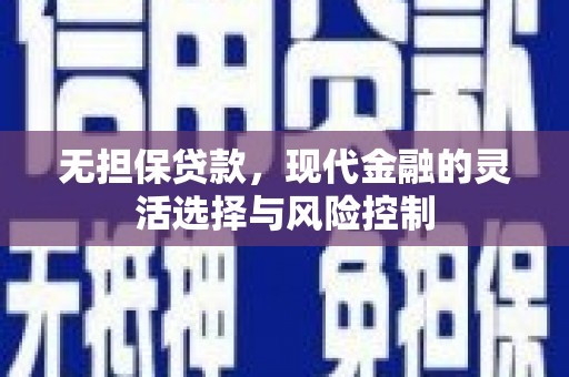 尖石无担保贷款，现代金融的灵活选择与风险控制