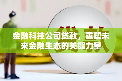 尖石金融科技公司贷款，重塑未来金融生态的关键力量