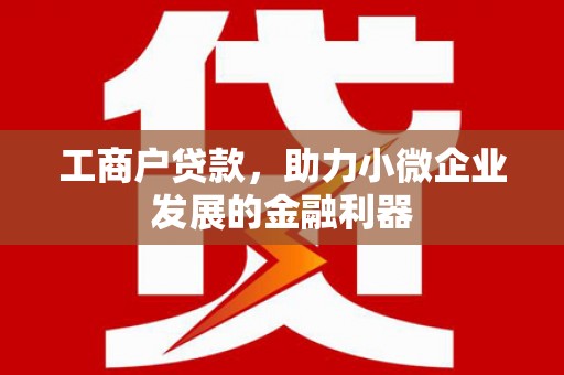 尖石工商户贷款，助力小微企业发展的金融利器