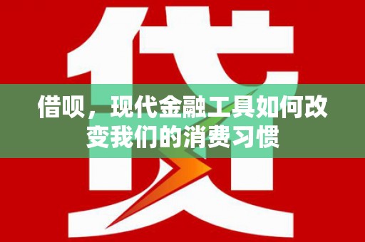 尖石借呗，现代金融工具如何改变我们的消费习惯