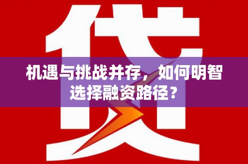 尖石机遇与挑战并存，如何明智选择融资路径？