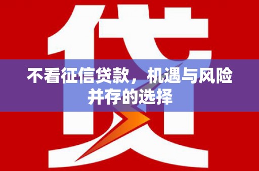 尖石不看征信贷款，机遇与风险并存的选择