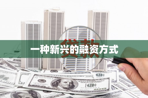 尖石一种新兴的融资方式